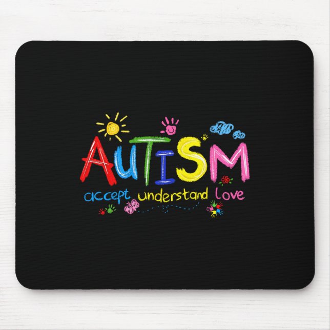 Mousepad Autismo Sensibilização Aceite Compreender Professo (Frente)