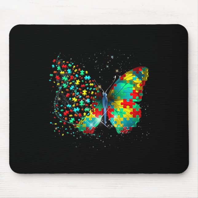 Mousepad Autismo Sensibilização Borboleta Pela Paz Presente (Frente)