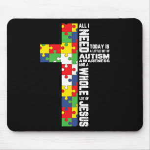 Mousepad Autismo Sensibilização Jesus Cristo Quebra-cabeça