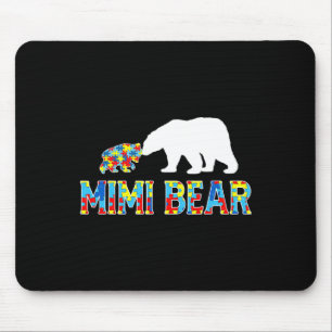 Mousepad Autismo Sensibilização Mimi Bear Quebra-cabeça de