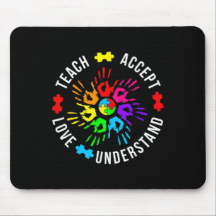 Mousepad Autismo Sensibilização Professora Quebra-cabeça de
