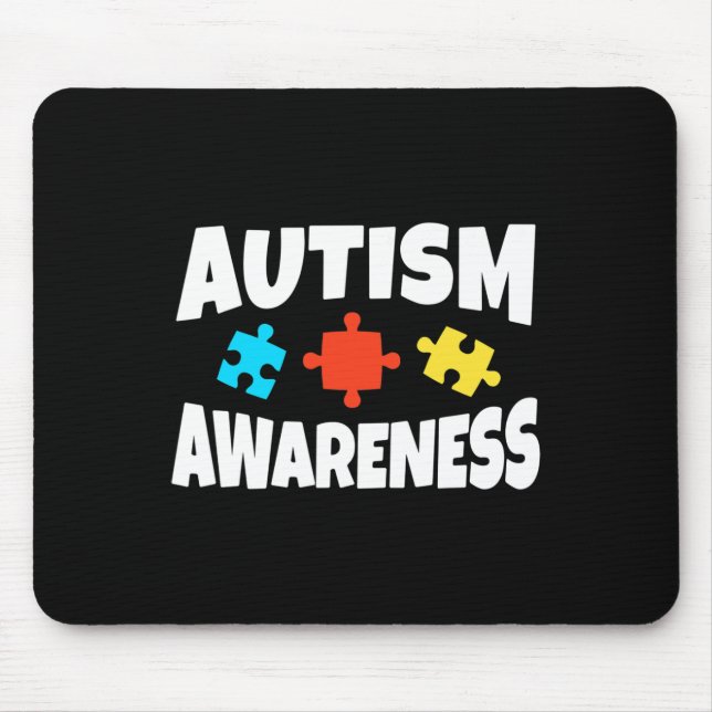 Mousepad Autismo Sensibilização Quebra-cabeça de Peça Supor (Frente)