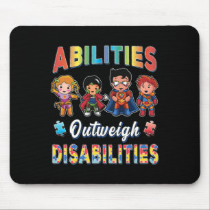 Mousepad Autismo Sensibilização Rapazes Supera as Deficiênc