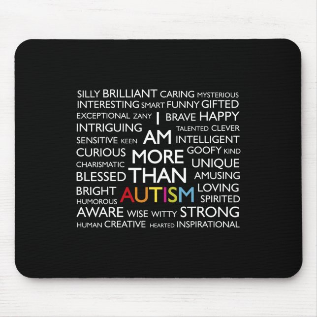 Mousepad Autismo Sou Mais Do Que Autismo (Frente)