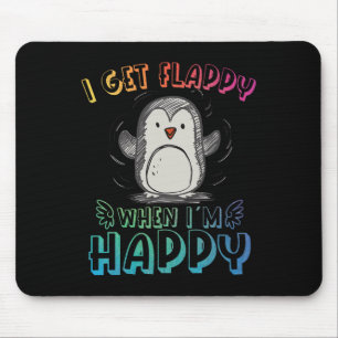 Mousepad Autismo Stimming Penguin Eu fico apavorado quando