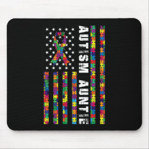 Mousepad Autismo Tia Americana Flag Autism - Presente de Co