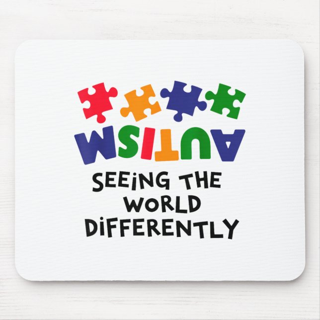 Mousepad Autismo Vendo o Mundo de Forma Diferente Conscient (Frente)