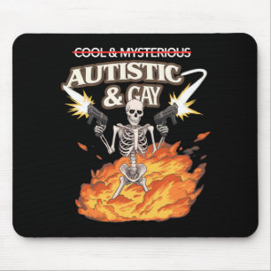 Mousepad Autista e esqueleto Gay Engraçado Autismo consciên