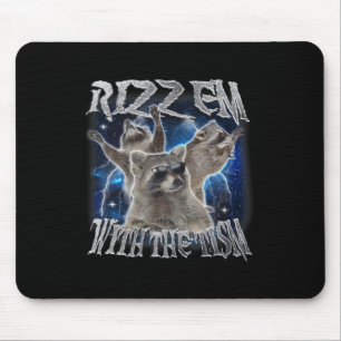 Mousepad Autista Racoon Autismo Meme Engraçado Rizz Em Com