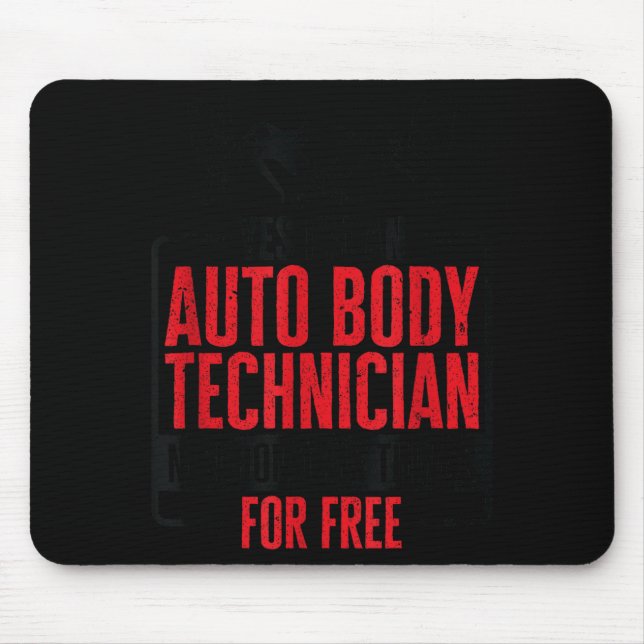 Mousepad Auto Body Technician Vehicle Repair Car Maintenanc (Frente)
