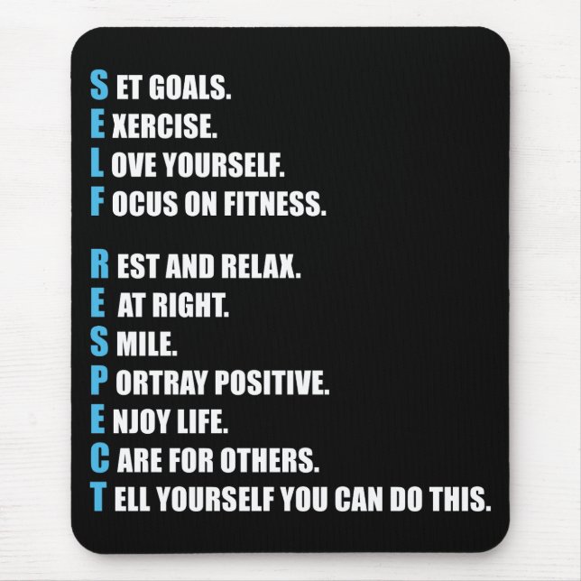Mousepad AUTO-RESPEITO - inspirador (Frente)