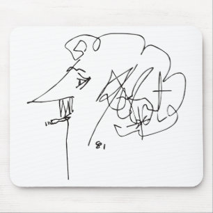 Mousepad Auto-Retrato de Kurt Vonnegut