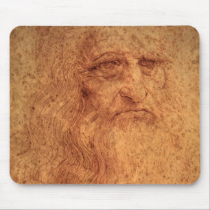 Mousepad Autorretrato de Arte Renascentista de Leonardo da