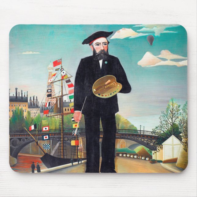 Mousepad autorretrato, paisagem, Rousseau (Frente)