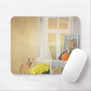 Mousepad Autumn Cat