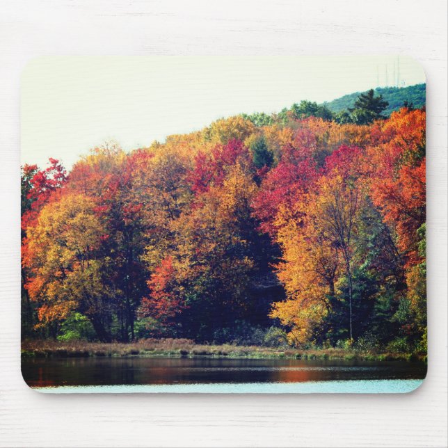 Mousepad Autumn Foliage Pond Nature (Frente)