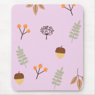 Mousepad Autumn Vibes Leaf Pattern Art