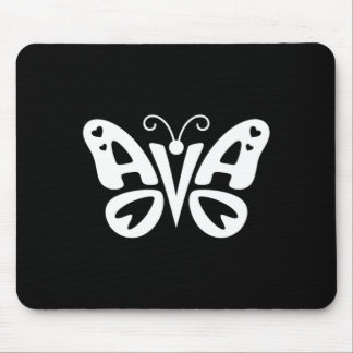Mousepad Ava Butterfly - Arte de Palavras de Nome Fofo Pers