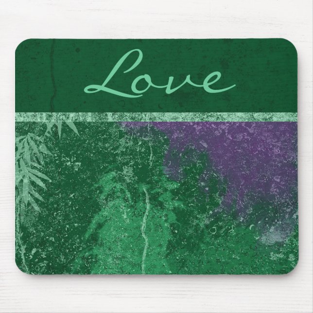 Mousepad Avatar - Placa de Mouse "Amor" Verde Tóxico (Frente)