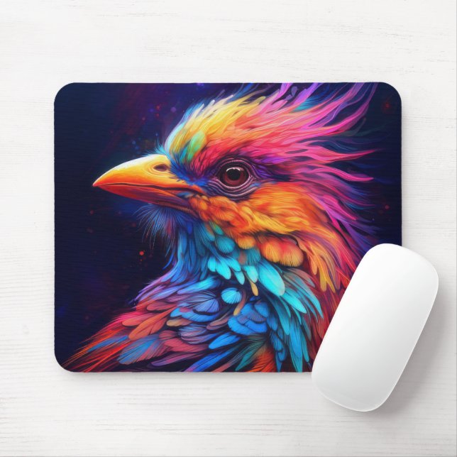 Mousepad Ave Tropical Colorida (Com mouse)