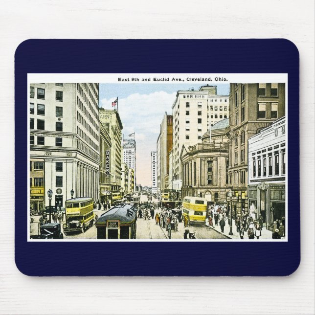 Mousepad Avenida do leste 9a e de Euclid, Cleveland, Ohio (Frente)