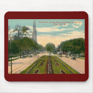Mousepad Avenida grande., vintage de Milwaukee, Wisconsin