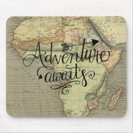 Mousepad Aventura Aguarda o Antigo Map Map Pad do Mundo