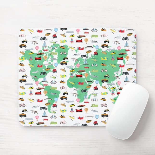 Mousepad Aventura aguarda veículos do mapa mundial (Com mouse)