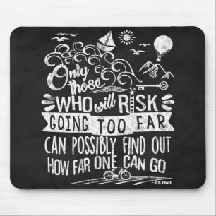 Mousepad Aventura de Calkboard Typography Motivational Quot