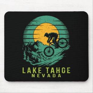 Mousepad Aventura de Ciclismo de Montanha em Lake Tahoe Nev