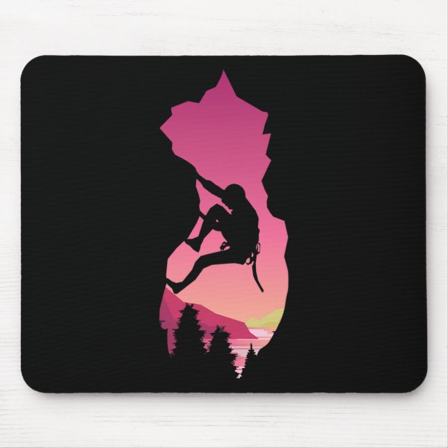 Mousepad Aventura de escalada de rochas Bouldering Climber  (Frente)