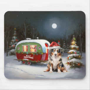 Mousepad Aventura de Natal da Caravana do Pastor Australian