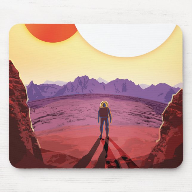 Mousepad Aventura do Planeta de Destino de Viagem de Espaço (Frente)