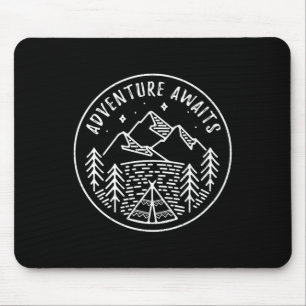 Mousepad Aventura Espera Camiseta de Tenda de Acampamento R