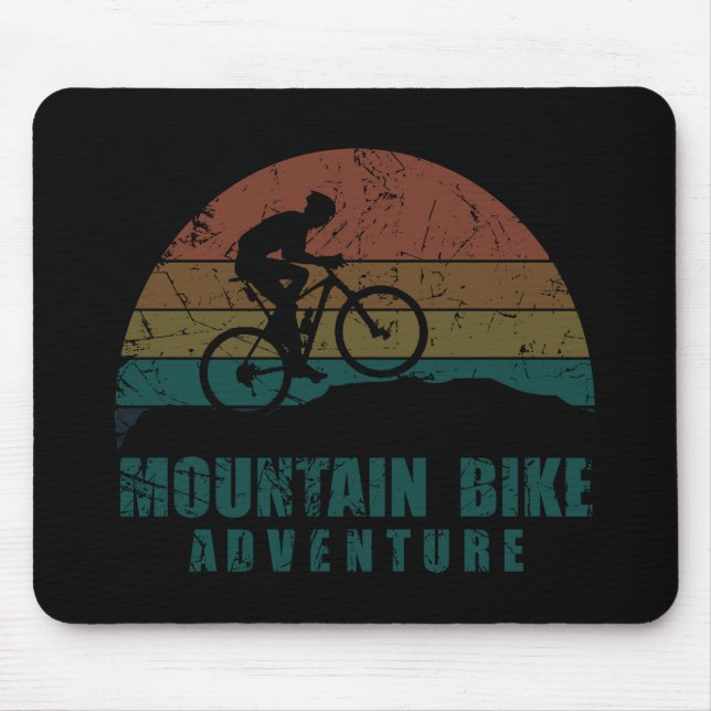 Mousepad Aventura MTB Vintage - Ciclismo de Montanha (Frente)