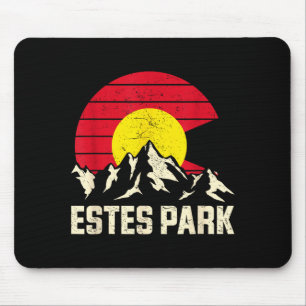 Mousepad aventura na montanha estes park bandeira do estado