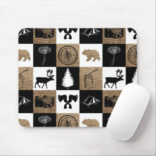 Mousepad Aventura Rustic Lumberjack Camping