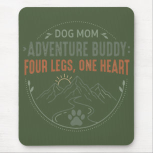 Mousepad Aventureira Companheira de Quatro Patas e Um Coraç