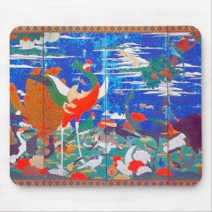 Mousepad Aves, Animais e Plantas Flores (Esquerda) Jacuchu