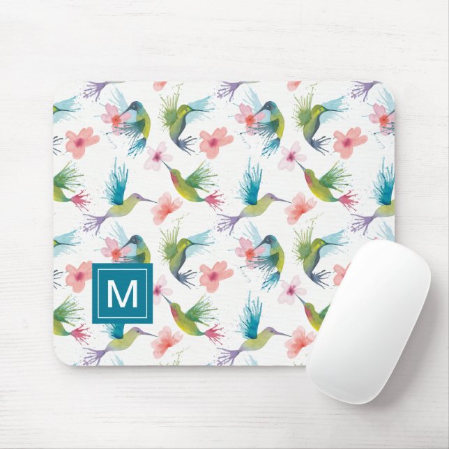Mousepad Aves e flores (Com mouse)