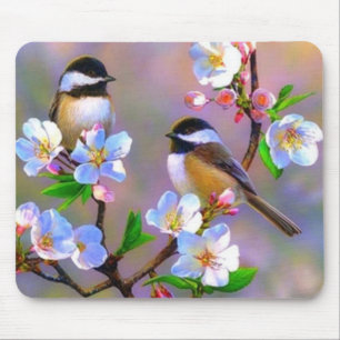 Mousepad Aves e Flores de Belas Artes