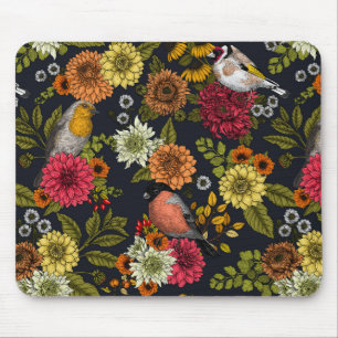 Mousepad Aves e flores do jardim 2