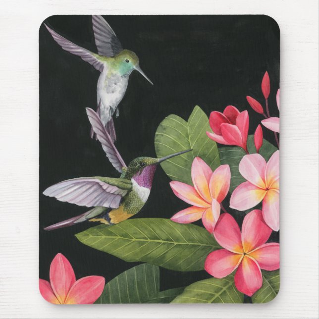 Mousepad Aves Hummingaves Na Plumeria (Frente)