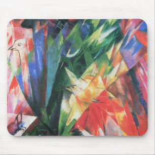 Mousepad Aves (Vogel) por Franz Marc, Vintage Cubism Art