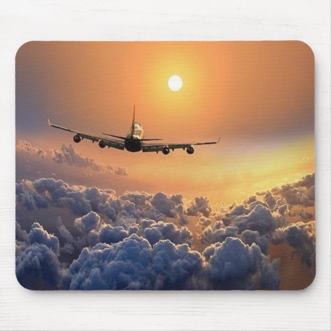MousePad - Aviacão com pôr-do-sol (Frente)