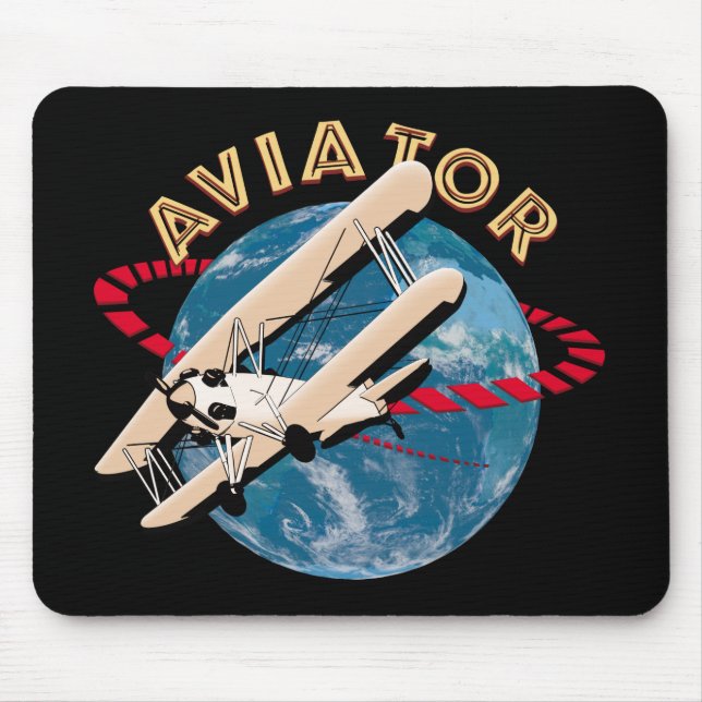Mousepad Aviador viajando pelo mundo (Frente)