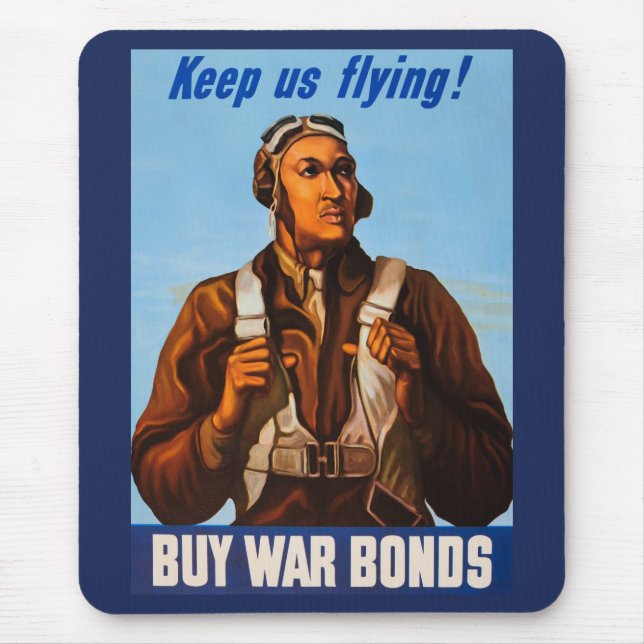 Mousepad Aviadores Afro-Americanos Combatem Pilotos do WW2 (Frente)