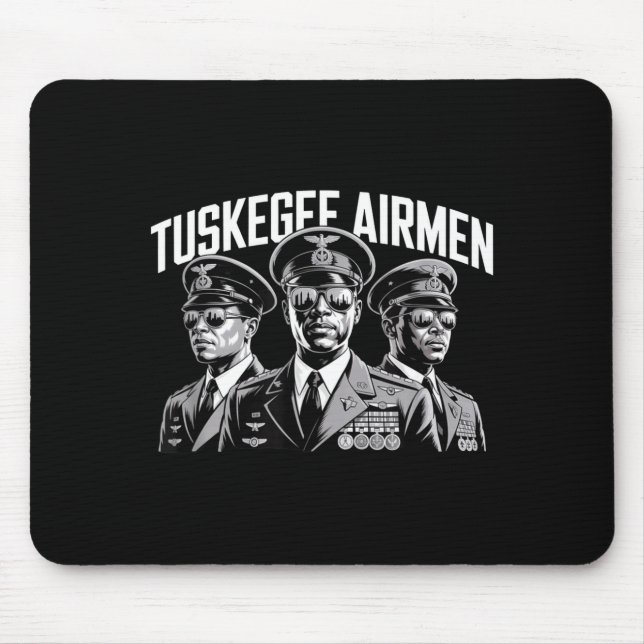 Mousepad Aviadores Negros Retro História Negra Segunda Guer (Frente)