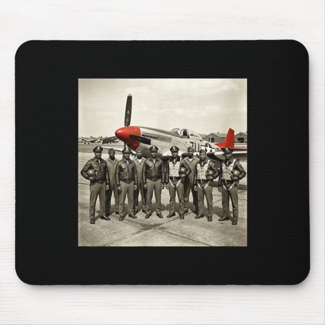 Mousepad Aviadores negros retrô história negra segunda guer (Frente)