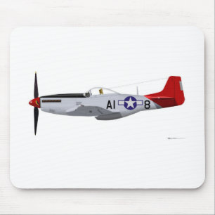 Mousepad Aviadores norte-americanos de Tuskegee do mustang